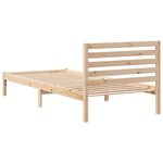 vidaXL Cadre de lit Marron 100 x 220 cm Bois massif en pin