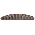 vidaXL Tapis d'escalier auto-adhésifs 15 Pièces Marron 56 x 17 x 3 cm