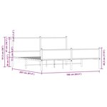 vidaXL Cadre de lit en métal sans matelas chêne marron 160x200 cm