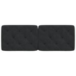 vidaXL Coussin de tête de lit noir 140 cm velours
