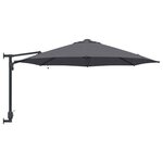vidaXL Parasol de jardin Anthracite et noir 248 x 248 x 148 cm