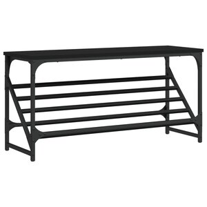 vidaXL Étagère à chaussures noir 90x30x45 cm bois d'ingénierie