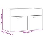 vidaXL Armoire d'évier Chêne sonoma 80x38 5x46 cm Aggloméré