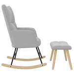 vidaXL Chaise à bascule avec repose-pied gris nuage tissu