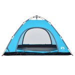 vidaXL Tente de camping 5 personnes bleu libération rapide