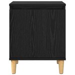 vidaXL Cabinet de chevet Chêne noir 40 x 30 x 50 cm Bois d'ingénierie