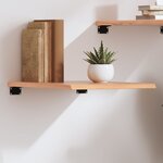 vidaXL Étagère murale marron clair 40x50x2 cm bois chêne massif traité