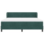 Lit avec sommier à ressort et matelas vidaXL Vert Foncé 180x200 cm en velours