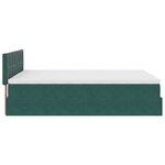 vidaXL Cadre de lit ottoman avec matelas vert foncé 140x190 cm velours