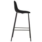 vidaXL Chaises de bar lot de 4 noir tissu