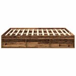 vidaXL Cadre de lit sans matelas vieux bois 200x200 cm bois ingénierie