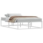 vidaXL Cadre de lit sans matelas blanc 120x200 cm métal