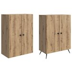 vidaXL Ensemble de Meubles 2 Pièces Chêne artisanal Bois d'ingénierie