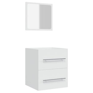 vidaXL Armoire de salle de bain avec miroir Blanc 41x38 5x48 cm