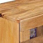 vidaXL Cabinet de chevet Naturel 50 x 33 x 60 cm Bois de mangue massif