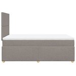 vidaXL Sommier à lattes de lit avec matelas taupe 120x190 cm tissu