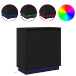 vidaXL Buffet Chêne noir 71 x 34.5 x 75 cm Bois d'ingénierie