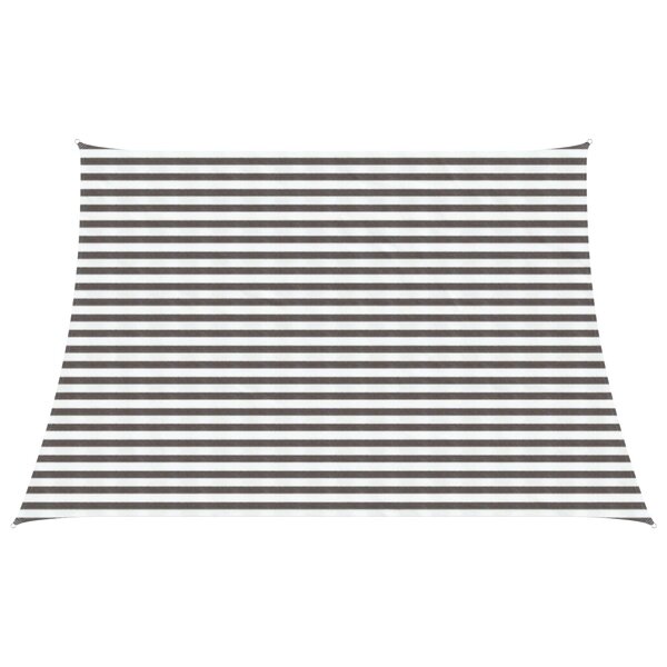 vidaXL Voile d'ombre 4 / 5 x 3 m HDPE Rectangulaire Gris clair et blanc