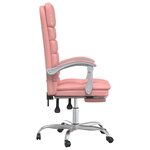 vidaXL Fauteuil de massage inclinable de bureau Rose Similicuir
