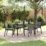 vidaXL Ensemble de jardin 5 pièces Gris Rattan synthétique