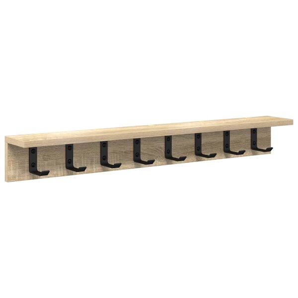 vidaXL Porte-manteau mural Chêne sonoma 80 x 10.5 x 10.5 cm