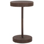 vidaXL Meubles de bar de jardin 3Pièces et coussins Résine tressée Marron