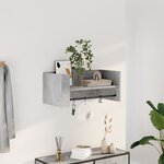 vidaXL Étagère murale gris béton 70 5x35x30 5 cm bois d'ingénierie