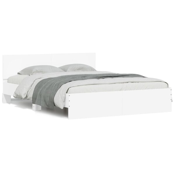 vidaXL Cadre de lit sans matelas blanc 140x200 cm