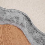 vidaXL Tapis en Fourrure Synthétique de Lapin Olite Gris 60 x 90 cm