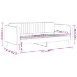 vidaXL Lit de repos rose 80x200 cm velours