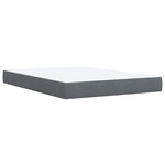 vidaXL Sommier à lattes de lit et matelas Gris foncé 140x190cm Velours
