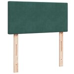 vidaXL Cadre de lit ottoman avec matelas vert foncé 90x200 cm velours