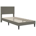 vidaXL Cadre de lit Gris clair 90 x 190 cm Tissu en velours côtelé