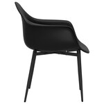 vidaXL Chaises à manger lot de 4 noir PP