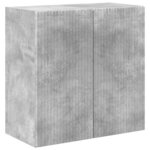 vidaXL Meuble TV mural Gris béton 59 5 x 31 x 60 cm Bois d'ingénierie