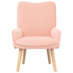 vidaXL fauteuil relaxant en tissu en laine bouclée rose
