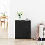 Buffet en chêne noir vidaXL 60x30x70 cm en bois d'ingénierie
