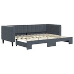 vidaXL Lit de jour avec gigogne sans matelas gris foncé 80x200 cm