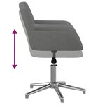 vidaXL Chaise pivotante de bureau Gris clair Tissu