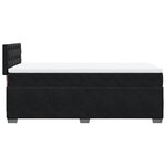vidaXL Sommier à lattes de lit avec matelas Noir 90x190 cm Velours
