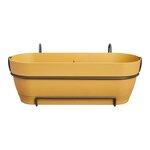 Balconnière ovale avec réservoir 50 4 x 26 x hauteur 17 7 cm - Jaune miel
