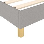 vidaXL Sommier à lattes de lit avec matelas Gris clair 100x200cm Tissu