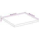 vidaXL Dessus de bureau 80x80x2 5 cm carré bois massif d'acacia