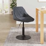 vidaXL Chaise de salle à manger Gris foncé Velours