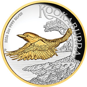 Monnaie AUSTRALIAN KOOKABURRA 2 Oz Argent 2$ Australia 2026 (PRÉCOMMANDE)