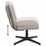 vidaXL Chaise pivotante de bureau gris clair bouclé comme laine tissu