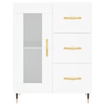 vidaXL Buffet haut Blanc 69 5x34x180 cm Bois d'ingénierie