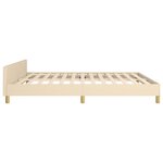 vidaXL Cadre de lit sans matelas crème 180x200 cm tissu