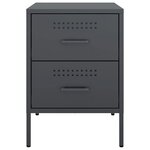 vidaXL Table de chevet anthracite 36x39x50 5 cm acier