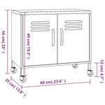 vidaXL Armoire de rangement Blanc 60x35x56 cm Acier